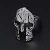 Spartan Hero Helmet Mask Ring for Men Vintage Punk Biker Jewelry Male Co Antique Silver Gold Color Finger Rings