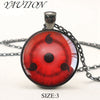 New Naruto Sharingan Eye Necklace Vintage Naruto Jewelry National Style Chain Glass Pendants Necklaces Anime Pendant HZ1