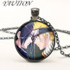 New Naruto Sharingan Eye Necklace Vintage Naruto Jewelry National Style Chain Glass Pendants Necklaces Anime Pendant HZ1