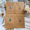 YCD Korean Trendy Blue Purple Butterfly Pendant Necklace Vintage Charm Choker Necklaces for Women Jewelry Gifts