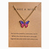 YCD Korean Trendy Blue Purple Butterfly Pendant Necklace Vintage Charm Choker Necklaces for Women Jewelry Gifts