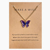 YCD Korean Trendy Blue Purple Butterfly Pendant Necklace Vintage Charm Choker Necklaces for Women Jewelry Gifts