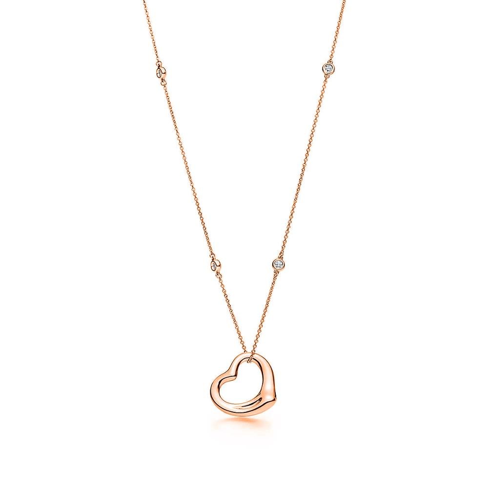 YCH Charm 925 Sterling Silver Classic Rose Gold Love Necklace Clover Pendant Envelope Clavicle Chain Fashion Women's TIFF