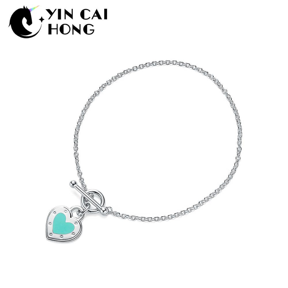 YCH Charm 925 Sterling Silver Coronation Romantic Love Fashion Bracelet Classic Logo Women Original Bracelet Gift Jewelry TIFF