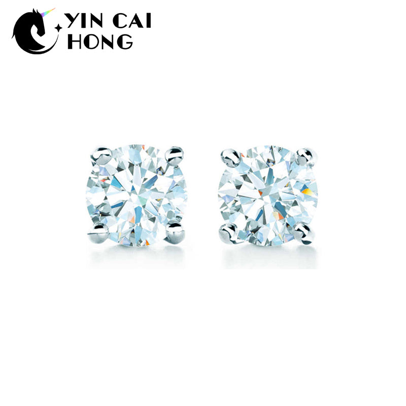 YCH Charm Gift 925 Sterling Silver Big Gemstone TIFF Attractive Elegance Temperament Earrings World Jewelry