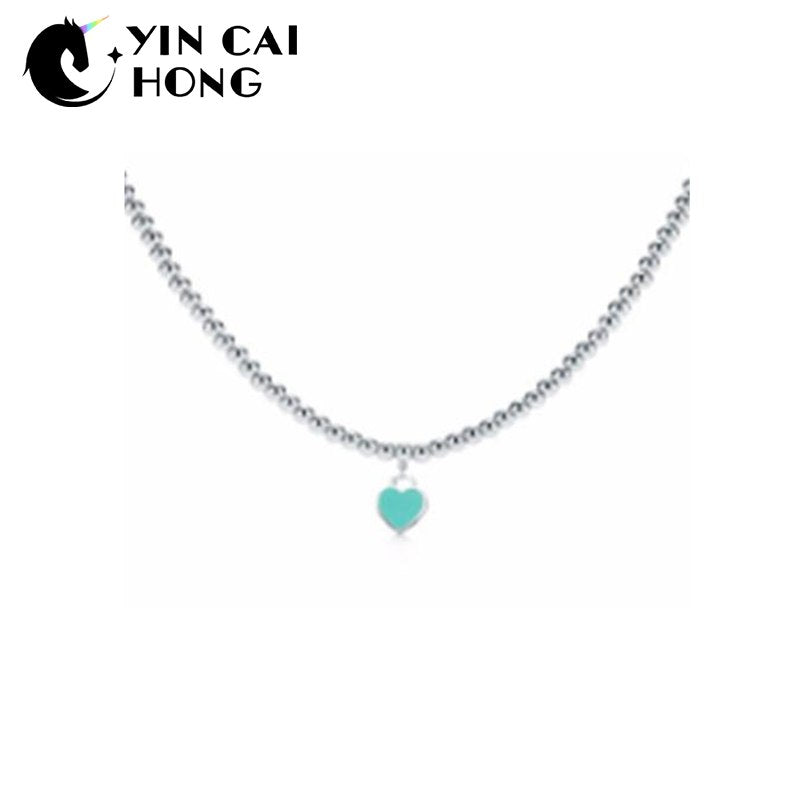 YCH Charm Gift 925 Sterling Silver Blue Heart TIFF Attractive Elegance Temperament Earrings World Jewelry