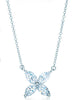 YCH Charm Gift 925 Sterling Silver Clover Heart Cross Pendant Tiff Necklace 18K Gold Rose Gold Silver Match World Jewelry