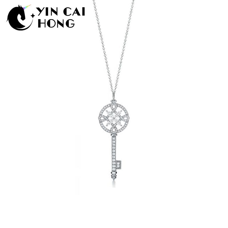 YCH Charm Gift 925 Sterling Silver Dream Key TIFF Attractive Elegance Temperament Earrings World Jewelry