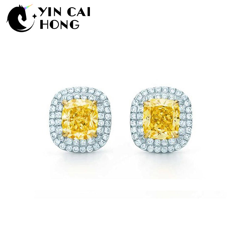YCH Charm Gift 925 Sterling Silver Gemstone Brilliant TIFF Attractive Elegance Temperament Earrings World Jewelry