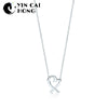 YCH Charm Gift 925 Sterling Silver Heart Knot TIFF Attractive Elegance Temperament Necklace World Jewelry