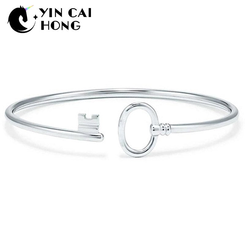 YCH Charm Gift 925 Sterling Silver Key TIFF Attractive Elegance Temperament Bracelet World Jewelry