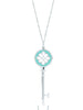 YCH Charm Gift 925 Sterling Silver Lollipop Heart Shaped Round Geometric Key Tiff Necklace Silver Jewelry Matching World Jewelry