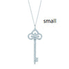 YCH Charm Gift 925 Sterling Silver Lollipop Heart Shaped Round Geometric Key Tiff Necklace Silver Jewelry Matching World Jewelry