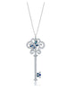 YCH Charm Gift 925 Sterling Silver Lollipop Heart Shaped Round Geometric Key Tiff Necklace Silver Jewelry Matching World Jewelry