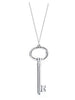 YCH Charm Gift 925 Sterling Silver Lollipop Heart Shaped Round Geometric Key Tiff Necklace Silver Jewelry Matching World Jewelry