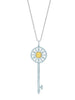 YCH Charm Gift 925 Sterling Silver Lollipop Heart Shaped Round Geometric Key Tiff Necklace Silver Jewelry Matching World Jewelry