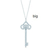 YCH Charm Gift 925 Sterling Silver Lollipop Heart Shaped Round Geometric Key Tiff Necklace Silver Jewelry Matching World Jewelry