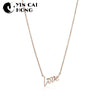 YCH Charm Gift 925 Sterling Silver Rose Gold LOVE TIFF Attractive Elegance Temperament Necklace World Jewelry