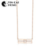 YCH Charm Gift 925 Sterling Silver Rose Gold T Logo TIFF Attractive Elegance Temperament Necklace World Jewelry