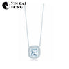 YCH Charm Gift 925 Sterling Silver Sea Gemstone TIFF Attractive Elegance Temperament Necklace World Jewelry
