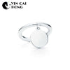 YCH Charm Gift 925 Sterling Silver Solid Circle TIFF Attractive Elegance Temperament Ring World Jewelry