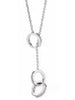 YCH Charm Gifts 925 Sterling Silver Love Hearts Round Pearl Crown Arrow Pendant Tiff Necklace Silver Jewelry Match World Jewelry