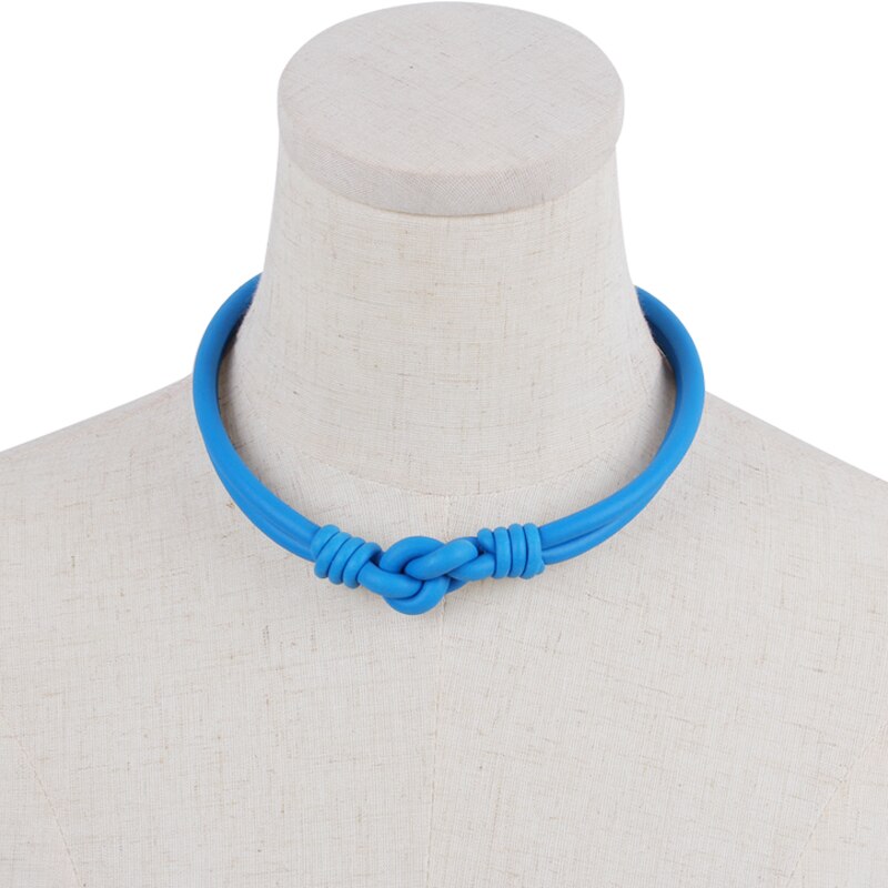 YD&YDBZ Design Short Necklace For Women Simple 6 Colors Silicone Rope Charms Choker Handmade Rubber Jewelry Accessories