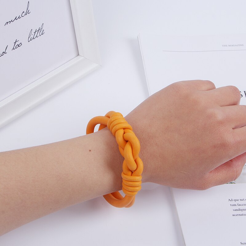 YD&YDBZ Design Short Necklace For Women Simple 6 Colors Silicone Rope Charms Choker Handmade Rubber Jewelry Accessories