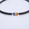 YD&YDBZ Simple Multicolor Rubber Choker For Women Punk Style Colorful Metal Pendant Necklaces Sweater Chain Jewelry Accessories