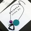 YDGY Personality Wood Geometry Top-Grade Short Accessory Necklace Woman V-Shaped Clavicle Chain Sweater Wholes