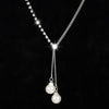 YFJEWE  Elegant pearl Pendant Necklace sliver Plated Chain Necklace Austrian Crystal Pearl Necklace For Women #N098