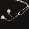 YFJEWE  Elegant pearl Pendant Necklace sliver Plated Chain Necklace Austrian Crystal Pearl Necklace For Women #N098