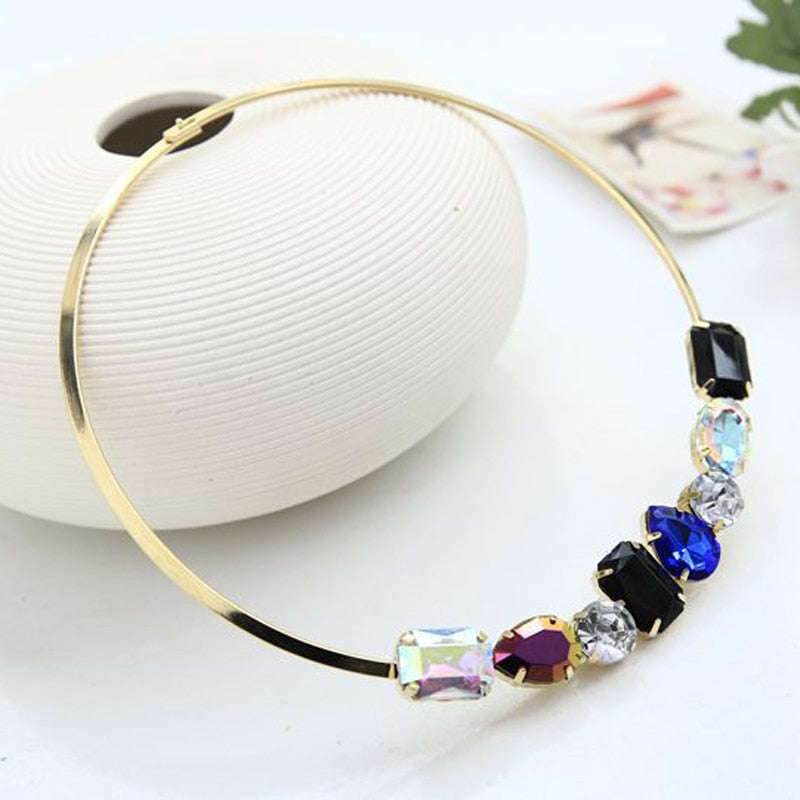 YFJEWE Jewelry 7 Color In One Crystal Character Charm Collar Necklace For Women Ladies's Gifts For Party #N012