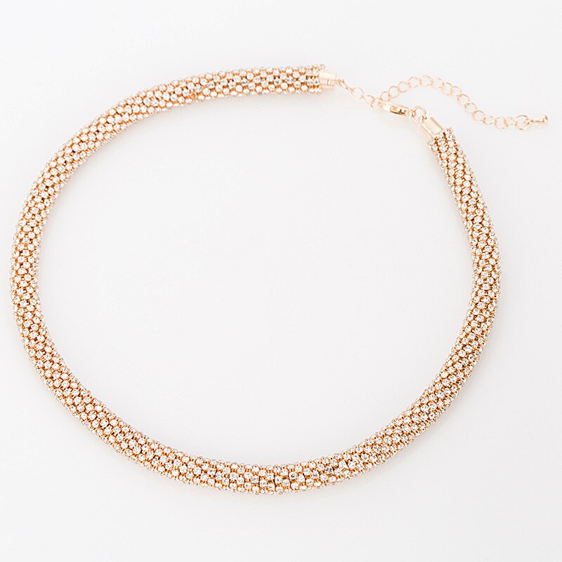 YFJEWE TOP Creative Women Necklace Jewelry Gold Color Statement twining Necklace For Women Party Wedding #N010