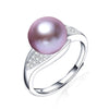 2020 New Arrive AAAA real pearl ring for women adjustable S925 sliver ring with 8-9mm natural pearl jewelry