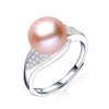 2020 New Arrive AAAA real pearl ring for women adjustable S925 sliver ring with 8-9mm natural pearl jewelry