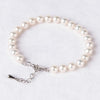 925 Sterling Silver Bracelet Charms Bracelet 16-21cm Adjustable Natural Pearl Nearround Strand Bracelets For Women