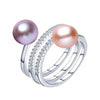 Women Ring Silver 925 Adjustable 100% real Natural Pearl Wedding Ring 2020 New Arrivals solid Silver Jewelry
