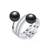 Women Ring Silver 925 Adjustable 100% real Natural Pearl Wedding Ring 2020 New Arrivals solid Silver Jewelry