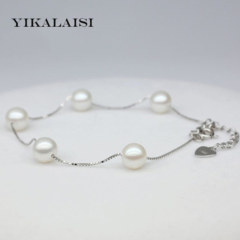 2020 Charm Bracelet Pearl Jewelry 925 Sterling Silver jewelry Bracelet & Bangles Natural Pearl Bracelet For Women