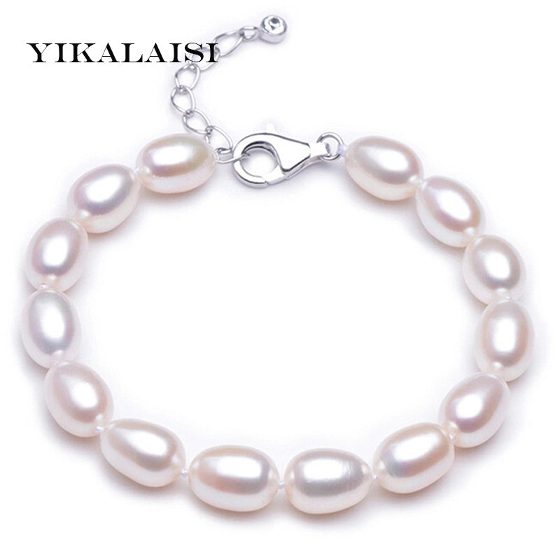 2020 Charm Bracelet Pearl Jewelry Natural Drop Water Pearl Bracelet 925 Sterling Silver Jewelry Bracelet For Women