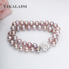 2020 Natural Pearl Bracelet 8-9mm Pearl 18cm Women Pearl Jewelry Bracelet With 925 sterling silver jewelry