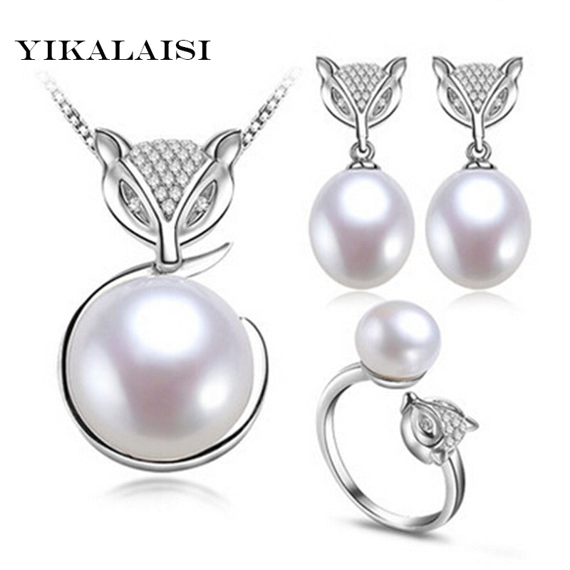 2020 Necklace Pearl Jewelry sets Natural Pearls 925 Sterling Silver jewelry Necklace Earrings Pendants For Women