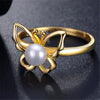2020 Pearl Ring Jewelry Butterfly Gold Ring Pearl Wedding Rings 925 Sterling Silver jewelry Rings For Women
