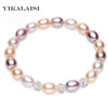 2020 fashion Charm Bracelet Pearl Jewelry Natural Pearl Crystal Balls Drop Water Pearl Bracelet For Women