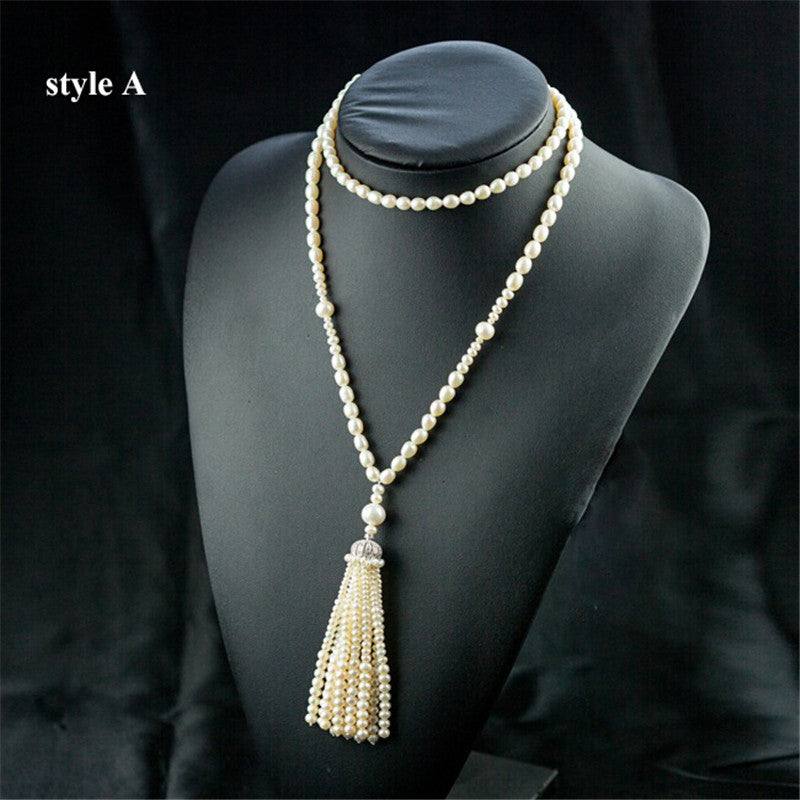 2020 new Fashion Long Multilayer Pearl Necklace Pearl Choker Charm Jewelry For women best gift