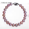 2020 new fashion Trendy 925 sterling silver jewelry 8-9 mm natural pearl bracelets 18cm pearl jewelry For Women