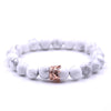 YIZIZAI Couple Bracelet Crown Bracelets For Women Charm Stone Beads Men Jewelry  Pulseira Masculina Bileklik Pulseira Feminina