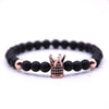 YIZIZAI Couple Bracelet Crown Bracelets For Women Charm Stone Beads Men Jewelry  Pulseira Masculina Bileklik Pulseira Feminina