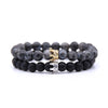 YIZIZAI Couple Bracelet Crown Bracelets For Women Charm Stone Beads Men Jewelry  Pulseira Masculina Bileklik Pulseira Feminina